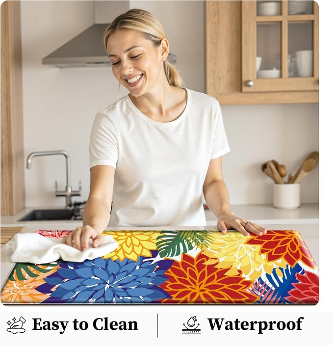 Arenarug Kitchen Mats for Floor 2PCS Cushioned Anti Fatigue Kitchen Mats - Image 5