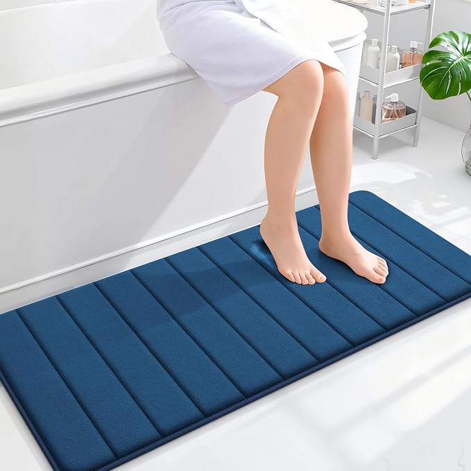 OLANLY Memory Foam Long Bathroom Rugs Runner 47x20, Super Soft Absorbent Bath by OLANLY