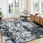 RELEANY Washable Area Rugs 4'x6' Non-Slip Modern Abstract Soft by RELEANY