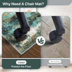 48"x72" Office Chair Mat for Hardwood Tile Floor, Under Desk Carpet Protector - Image 4