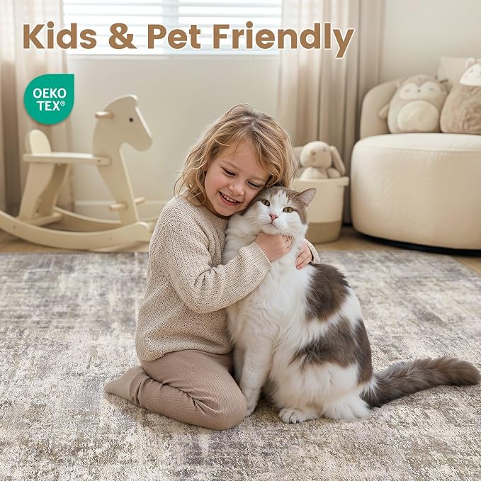cotiled Washable 7x9 Area Rug for Living Room - Image 4