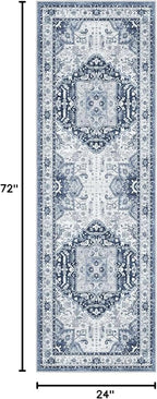Madane Washable Runner Rug 2x6, Ultra-Thin Non-Slip Non-Shedding Hallway Runner - Image 2