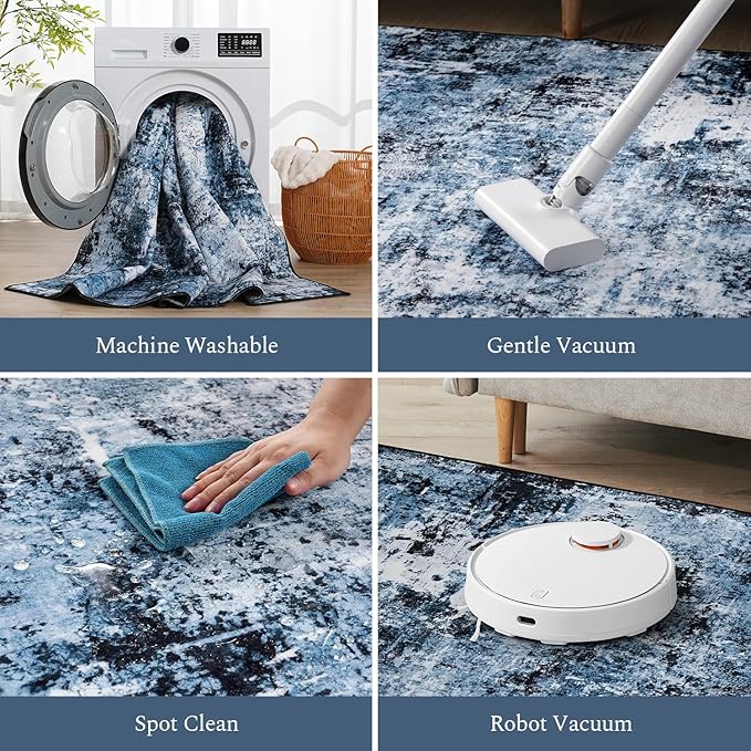 Rugflix 3x4 Entrance Rugs, Entry Rug Washable Non-Slip Stain-Resistant Low Pile - Image 4