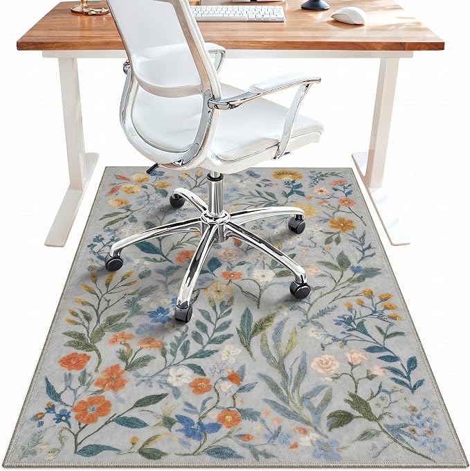 36"x48" Office Chair Mat for Hardwood Tile Floor, Under Desk Carpet Protector by BESBLEE