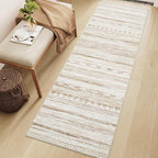 2x8 Runner Rug Machine Washable Non Slip Area Rug Distressed Neutral Moroccan by Tchdio