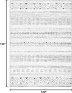 cotiled 10x12 Area Rugs Living Room Rug: Washable Boho Rugs - Image 2