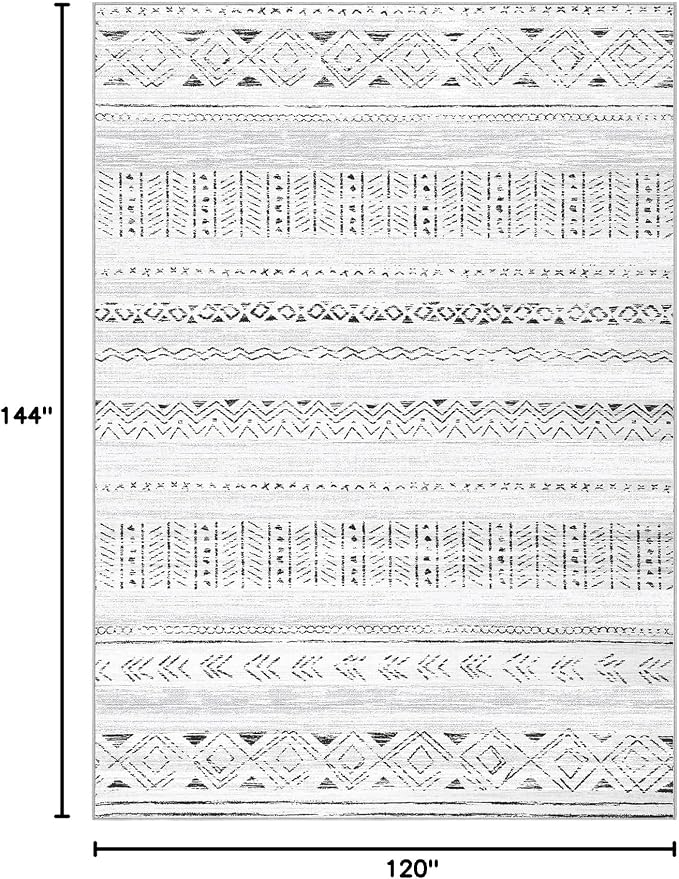 cotiled 10x12 Area Rugs Living Room Rug: Washable Boho Rugs - Image 2