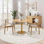 cotiled 8x8 Round Area Rugs Living Room Rug: Washable Boho Rugs - Image 4
