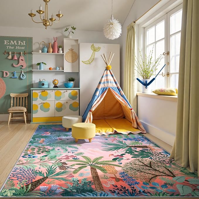 LIVEBOX Jungle Rugs 5x7 Kids Rugs - Image 7