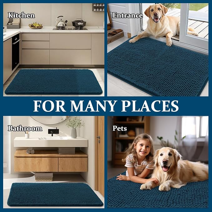 OLANLY Dog Door Mat for Muddy Paws 70x32, Absorbs Moisture and Dirt, Absorbent - Image 8