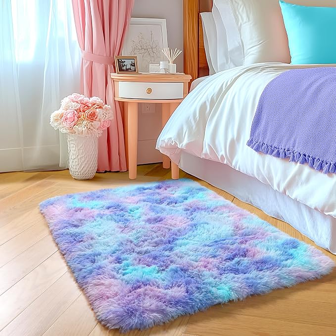 Amdrebio Purple Rainbow 2x3 Small Area Rugs - Image 4