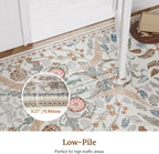 AMTOVO 5x7 Washable Area Rugs for Living Room, Vintage Boho Floral Distressed - Image 8