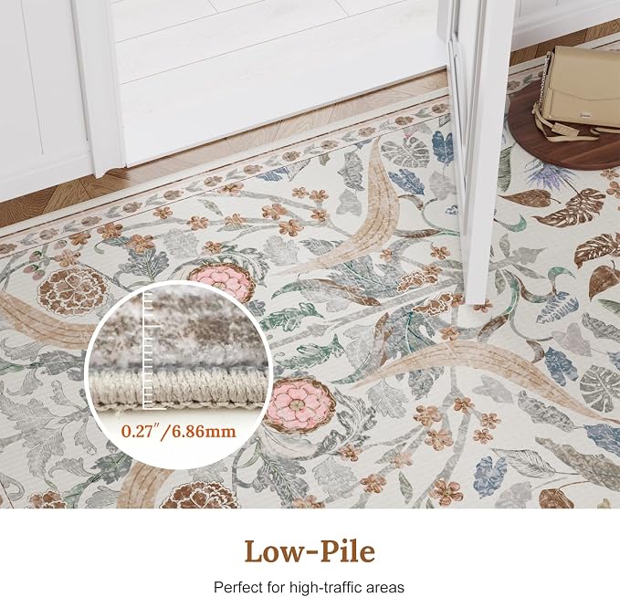 AMTOVO 2.7x8 Runner Rug for Hallway, Washable Non-Slip Long Kitchen Carpet - Image 9