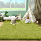 Ophanie Green Rugs for Living Room 5x8, Grass Shag Fluffy Large Fuzzy Plush - Image 5