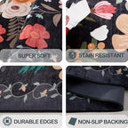 5x7 Area Rug, Floral Rugs for Living Room, Stain-Resistant Washable Bedroom Rug - Image 5