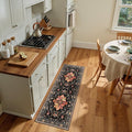 RELEANY Area Rugs Runner 2'x5' Washable Non-Slip, Floral Vintage Distress by RELEANY