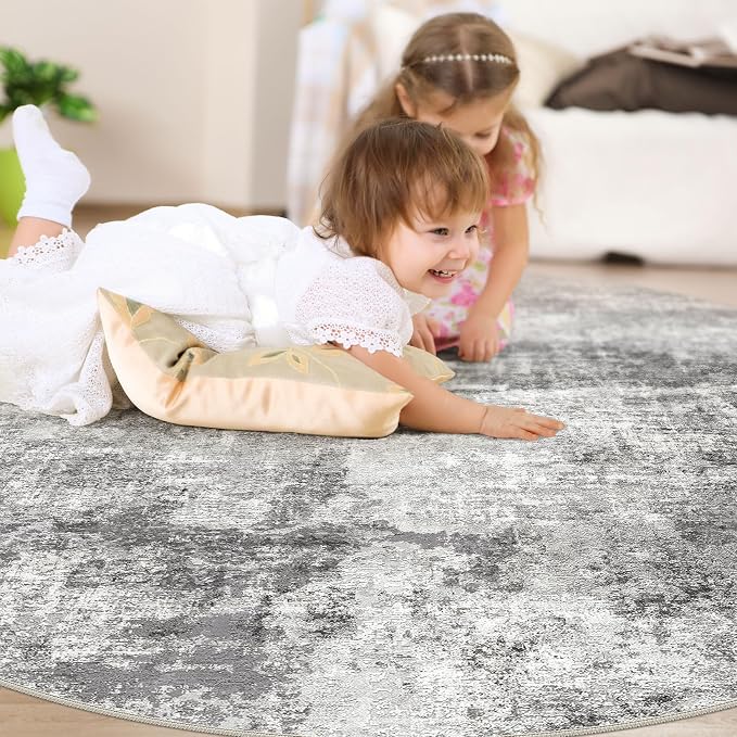 DMOYEST 8ft Round Area Rug for Living Room - Image 5