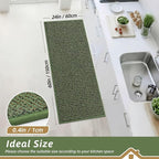 BEQHAUSE Kitchen Runner Rugs 24"x60", Non-Slip Kitchen Mats - Image 2