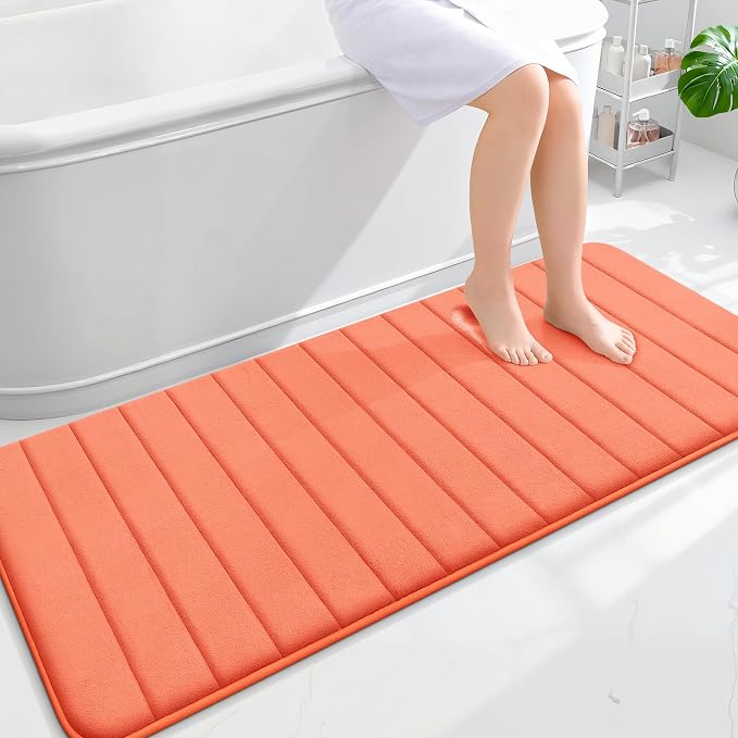 OLANLY Memory Foam Long Bathroom Rugs Runner 59x24, Super Soft Absorbent Bath by OLANLY