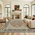 5x7 Area Rug for Living Room-Vintage Farmhouse Boho Floral Neutral Washable by Unknown