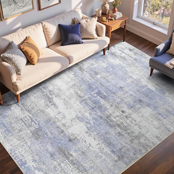 4x6 Ft Area Rugs for Living Room, Soft Non-Slip Washable Rugs Modern Abstract - Image 2