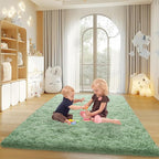 Mugorn Green Rugs for Living Room, 4x6 Feet Large Fluffy Area Rugs for Bedroom - Image 2