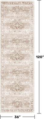 Hazo Haus Boho Washable 3x10 Hallway Runner Rug, Non-Slip Stain & Fade Resistant - Image 2