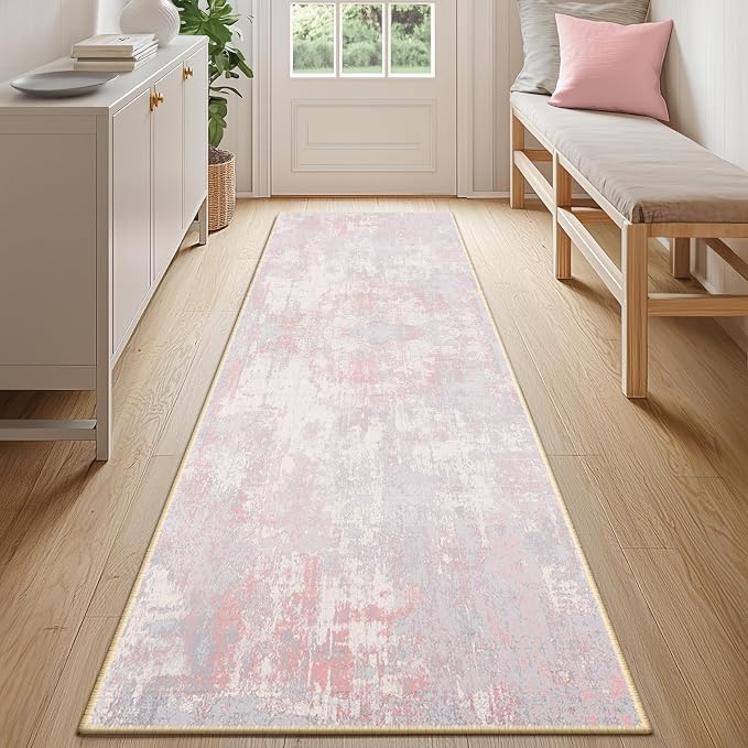 RELEANY Washable Area Rugs 2'x10' Non-Slip Modern Abstract Soft - Image 7