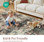Rugflix 9x12 Area Rugs for Living Room, Washable Large Rug Stain-Resistant Low - Image 5
