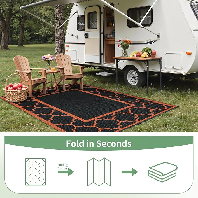 GENIMO 6' x 9' Outdoor Rug Waterproof - Image 8