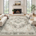 Rugflix 9x12 Area Rugs for Living Room, Machine Washable Rug Non Slip Stain by RugflixAreaRugs