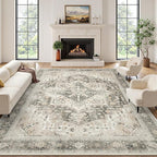 Rugflix 9x12 Area Rugs for Living Room, Machine Washable Rug Non Slip Stain by RugflixAreaRugs