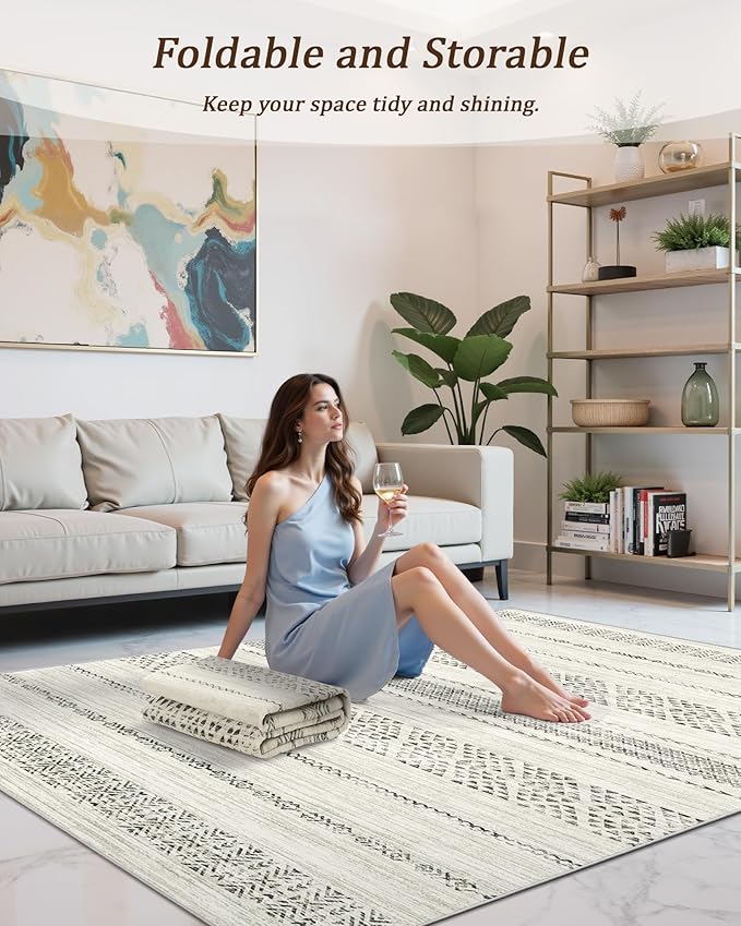 Miukiki 2x8 Runner Rug Moroccan Washable Kitchen Rug Non Slip Indoor Floor - Image 5