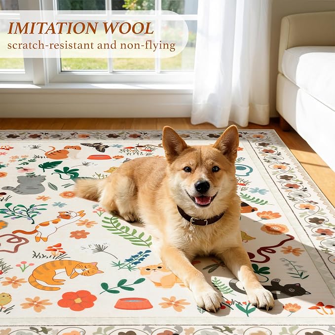 LIANLAM 2x6 Cat Themed Runner Rug - Image 9