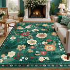 RELEANY Floral 6x9 Area Rugs Washable Print Boho Cute Carpet Non Slip Flower - Image 9