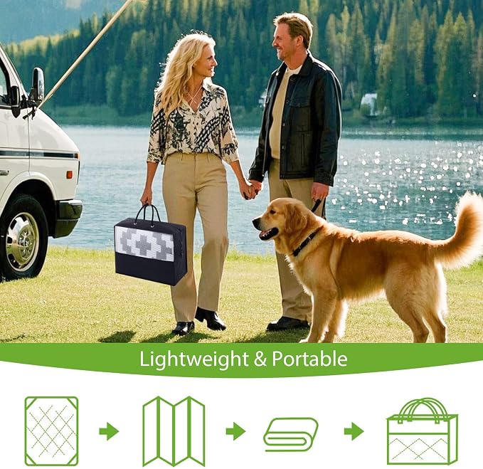 Smiry Waterproof Outdoor Rug 6x9 ft, Reversible Plastic Straw Patio Camping Rugs - Image 6