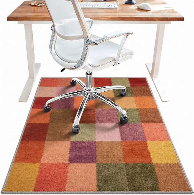36"x60" Office Chair Mat for Hardwood Tile Floor, Under Desk Carpet Protector by BESBLEE