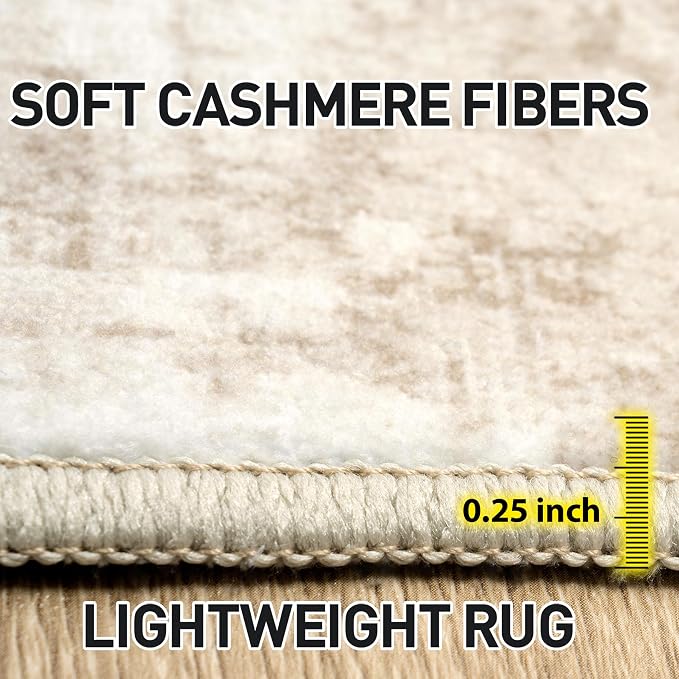 9x12 Area Rugs Washable Rug: Modern Abstract Living Room Rug Soft Anti-Skid - Image 6
