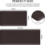 HappyTrends 2 PCS Kitchen Mat Cushioned Anti-Fatigue Floor Mat, Heavy Duty - Image 2