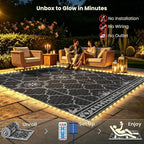 8x10Ft Outdoor Rug, Solar Powered Outdoor Rug - Image 5