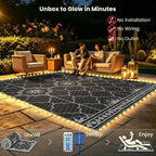 9x12Ft Outdoor Rug, Solar Powered Outdoor Rug - Image 6