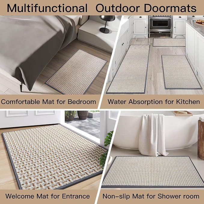 YDKGL Door Mat 31"x47", Dirt Resistant and Absorbent, Non-Slip Rubber Backing - Image 8