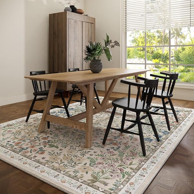 Washable Area Rug for Living Room: 9x12 Area Rugs for Bedroom Vintage Stain - Image 6