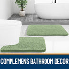 OLANLY Bathroom Runner Rugs 70x24, Soft Absorbent Chenille Bath Rugs, Rubber - Image 7