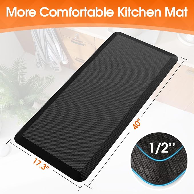 TranquilRelax Kitchen Mat, 17.3''x39'', Non-Slip Bottom, Waterproof & Stain - Image 2