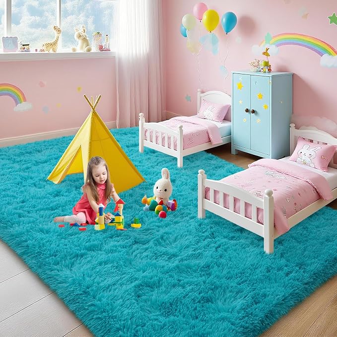 Mugorn 6x9 Rugs for Living Room, Large Fluffy Area Rugs for Bedroom, Soft - Image 2