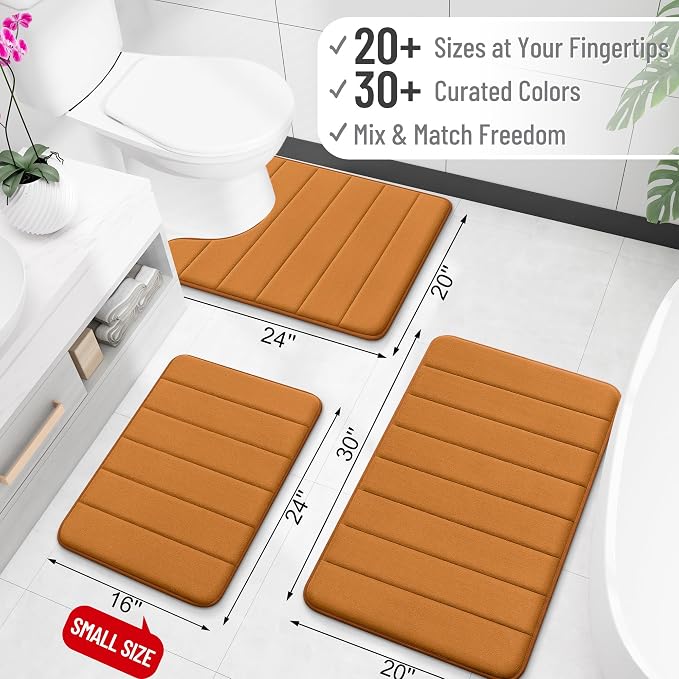 OLANLY Memory Foam Long Bathroom Rugs Runner 59x20, Super Soft Absorbent Bath - Image 2