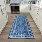 Lessymo 2 x 6 Runner Rug- Machine Washable Area Rugs Boho Faux Wool Low Pile - Image 3