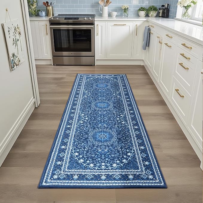 Lessymo 2 x 6 Runner Rug- Machine Washable Area Rugs Boho Faux Wool Low Pile - Image 3