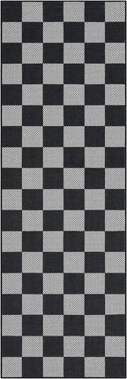 GarveeHome Checkered Dark 2x6 Washable Kitchen Runner Rug Geometric Diamond Dot - Image 5